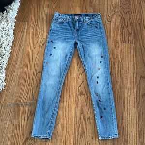 Lucky Brand Insect Embroidered Jeans